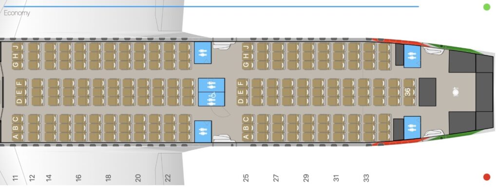 Kenya Airways Dreamliner 787 800 Economy Class Seat Map